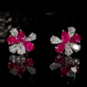 Ruby Blossom Earrings